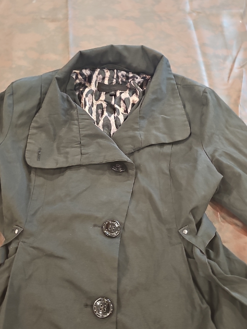 Q Black And Leopard Spots Steve Madden Jacket Size Large. - Picture 7 of 9
